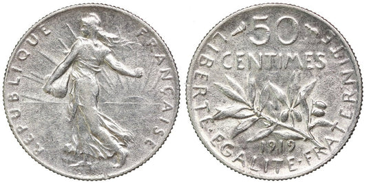 FRANCIA 50 CENTIMOS 1919