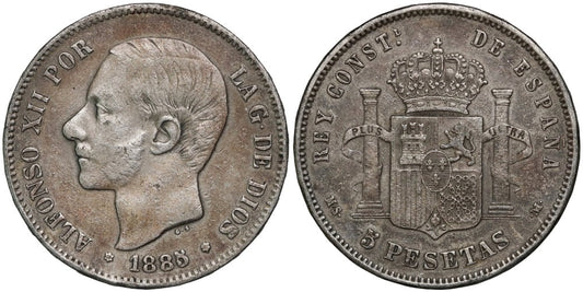 FALSA DE EPOCA 5 PTAS 1885