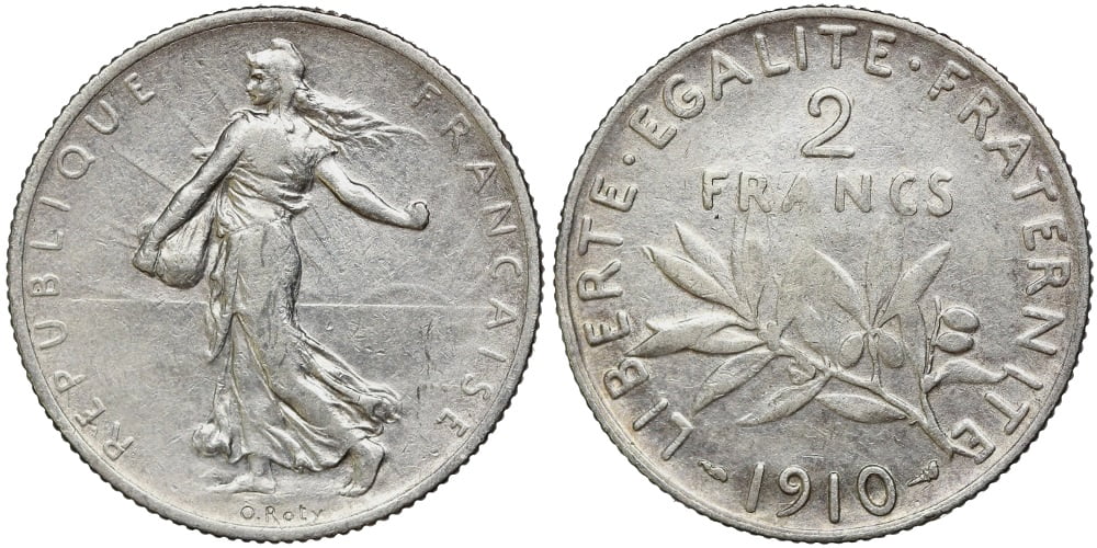 FRANCIA 2 FRANCOS 1910