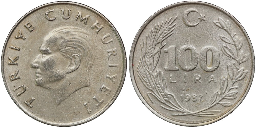 TURQUIA 100 LIRA 1987