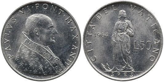 VATICANO 50 LIRAS 1964