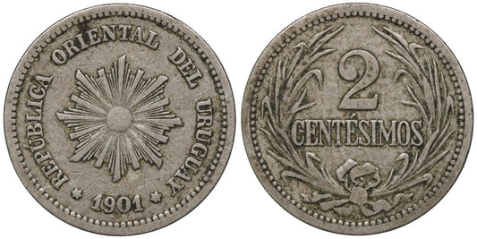 URUGUAY 2 CENTESIMOS 1901
