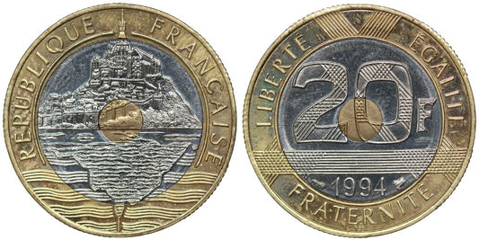 FRANCIA 20 FRANCOS 1994