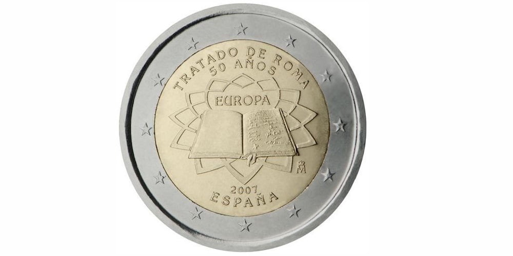2 EUROS ESPAÑA 2007 TRATADO ROMA