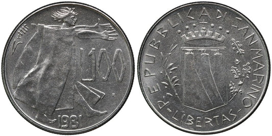 SAN MARINO 100 LIRAS 1981