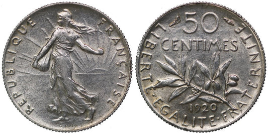 FRANCIA 50 CENTIMOS 1920