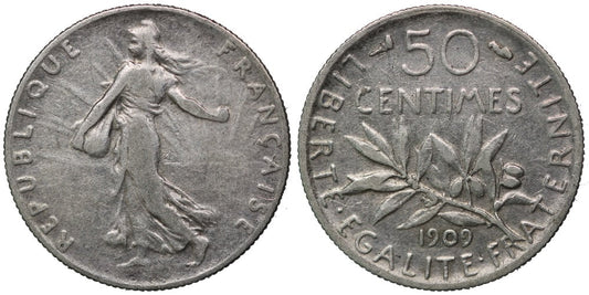 FRANCIA 50 CENTIMOS 1909