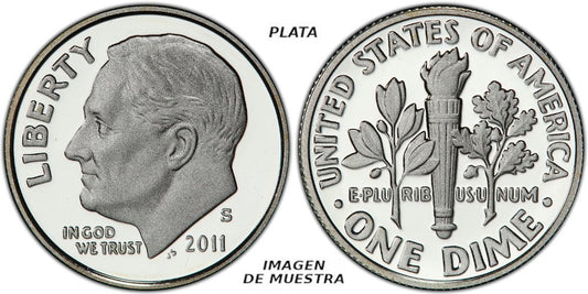 USA DIME 2011 S PLATA