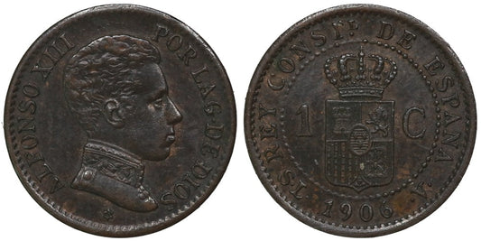 ALFONSO XIII  1 CENTIMO 1906 SLV