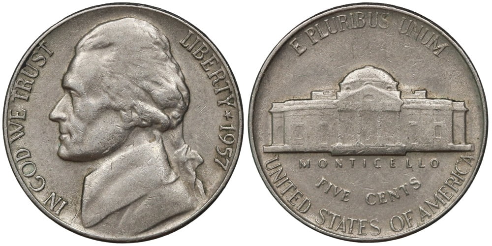 USA 5 CENTAVOS 1957