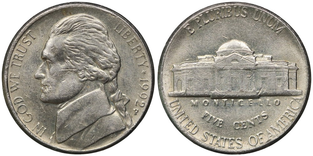 USA 5 CENTAVOS 1992 P