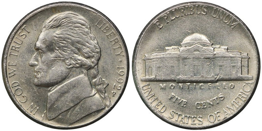USA 5 CENTAVOS 1992 P