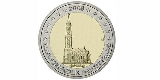 2 EUROS ALEMANIA 2008 HAMBURGO