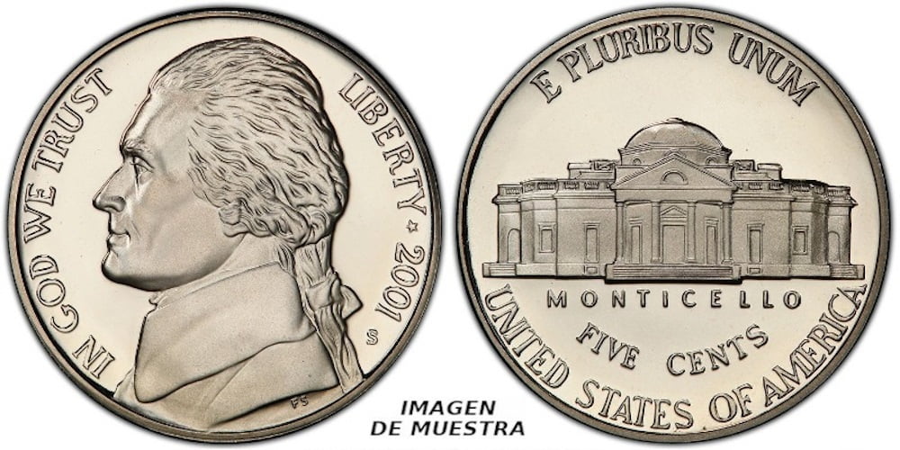 USA 5 CENTAVOS 2001 S