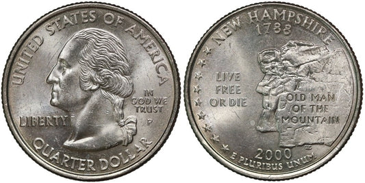 USA 1/4 DOLAR 2000 P  NEW HAMPSHIRE
