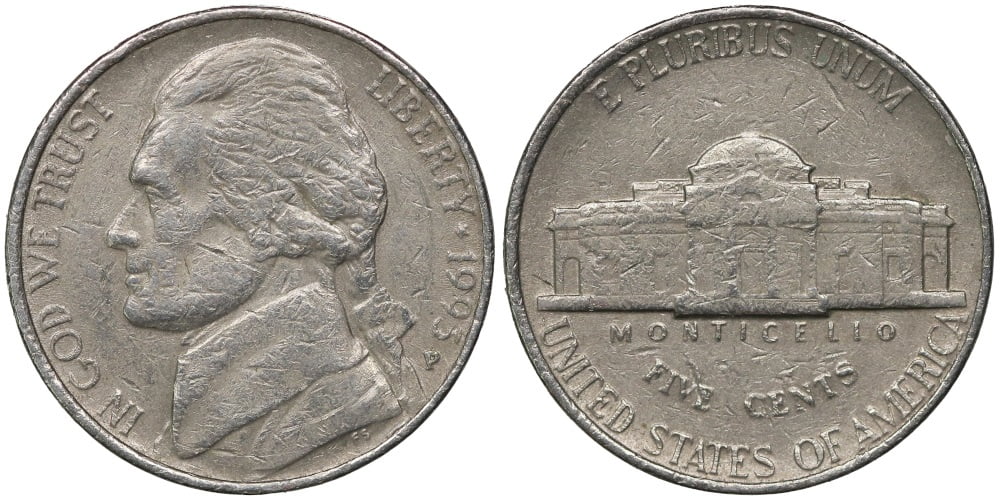 USA 5 CENTAVOS 1995 P