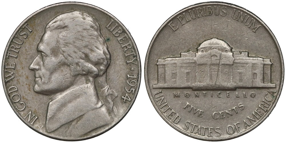 USA 5 CENTAVOS 1954