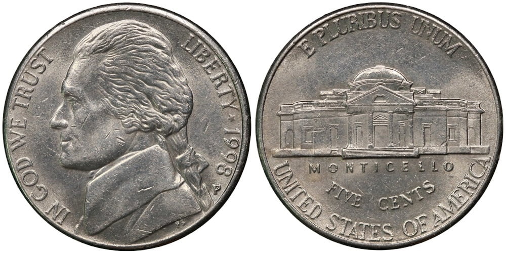 USA 5 CENTAVOS 1998 P