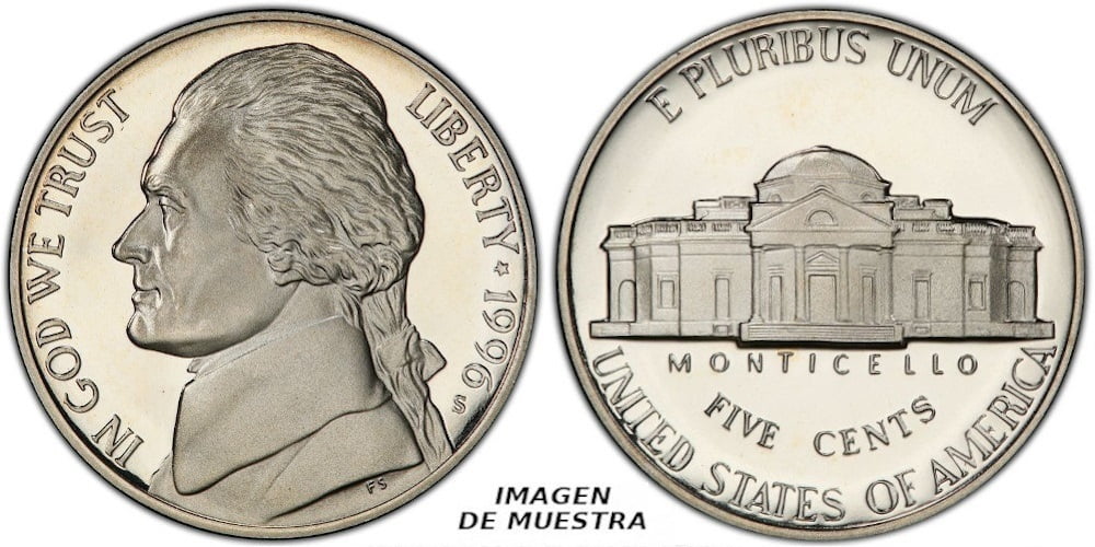 USA 5 CENTAVOS 1996 S