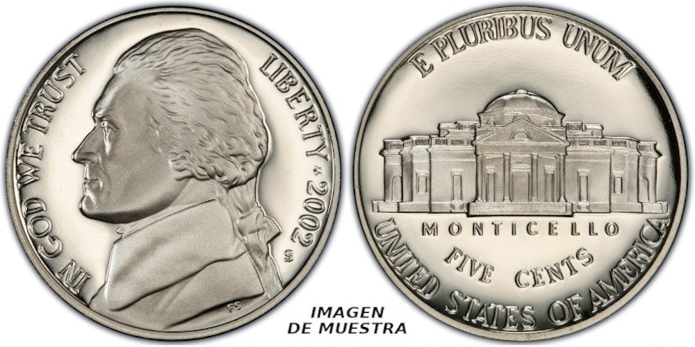 USA 5 CENTAVOS 2002 S