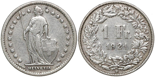SUIZA 1 FRANCO 1921