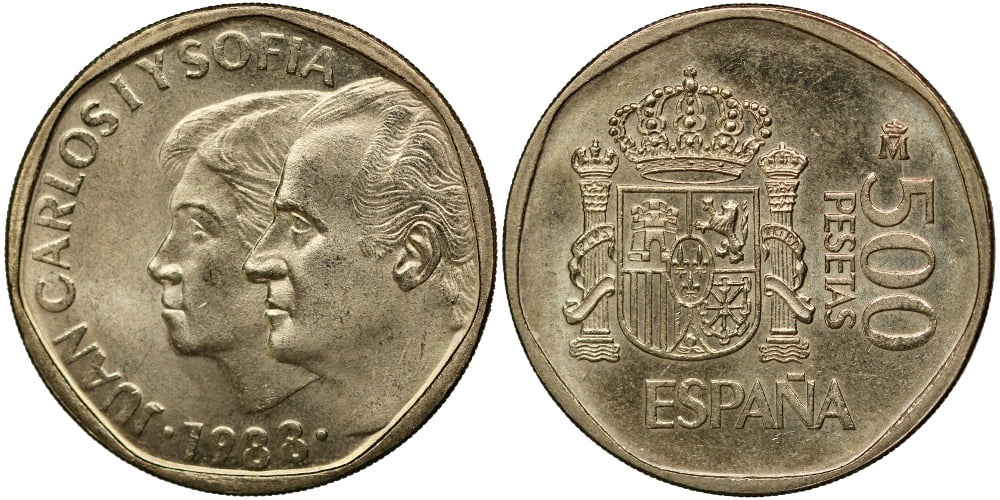 JUAN CARLOS I  500 PESETAS 1988