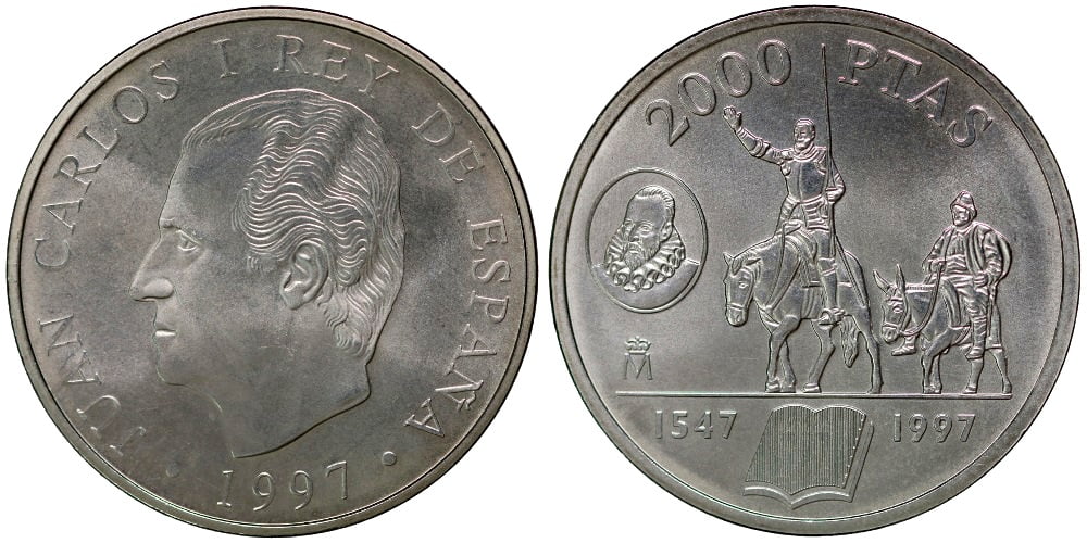 ESPAÑA 2000 PESETAS 1997 EL QUIJOTE