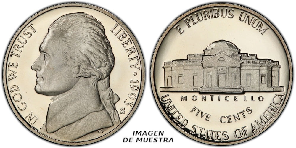 USA 5 CENTAVOS 1993 S