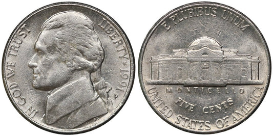 USA 5 CENTAVOS 1991 P