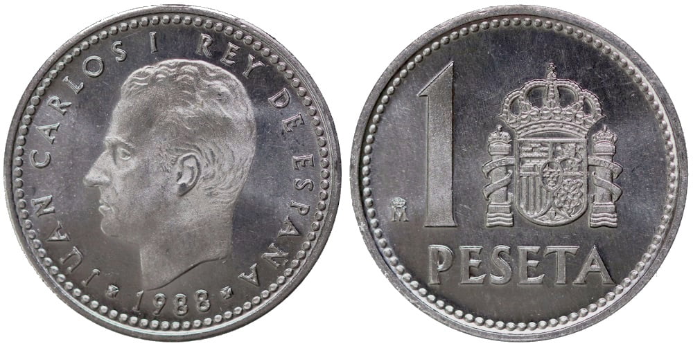 JUAN CARLOS I  1 PESETA 1988