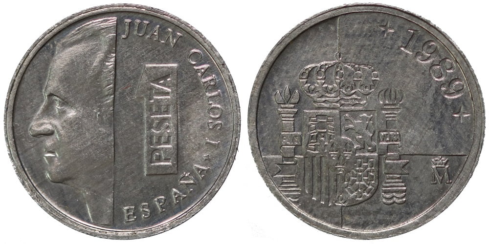 JUAN CARLOS I  1 PESETA 1989 NUEVO DISEÑO