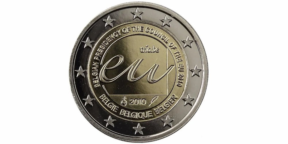 2 EUROS BELGICA 2010 PRESIDENCIA DE LA U.E.