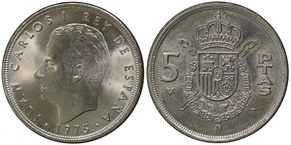 JUAN CARLOS I  5 PESETAS 1975*76