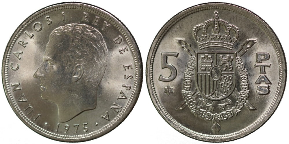 JUAN CARLOS I  5 PESETAS 1975*77