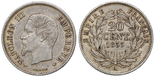 FRANCIA 20 CENTIMES 1853 A