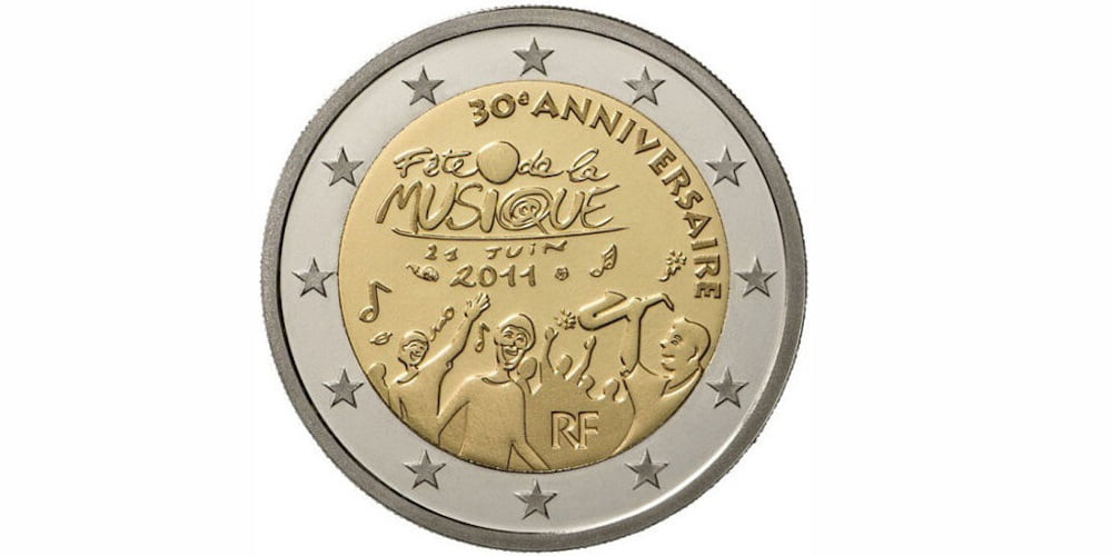 2 EUROS FRANCIA 2011 FESTIVAL DE LA MUSICA
