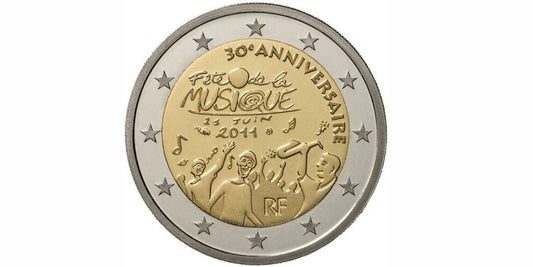 2 EUROS FRANCIA 2011 FESTIVAL DE LA MUSICA