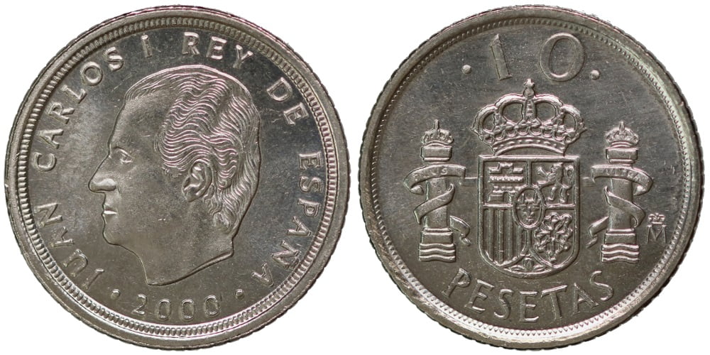 JUAN CARLOS I  10 PESETAS 2000