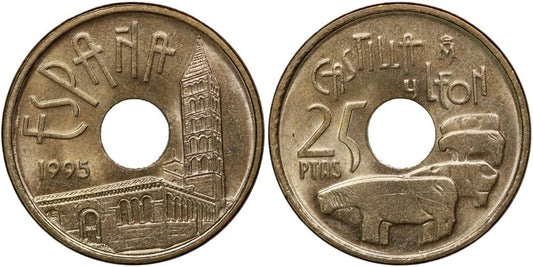 JUAN CARLOS I  25 PESETAS 1995 CASTILLA Y LEON