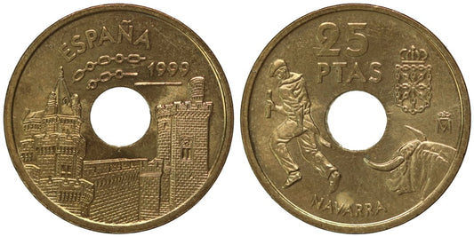JUAN CARLOS I  25 PESETAS 1999 NAVARRA