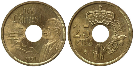 JUAN CARLOS I  25 PESETAS 2001