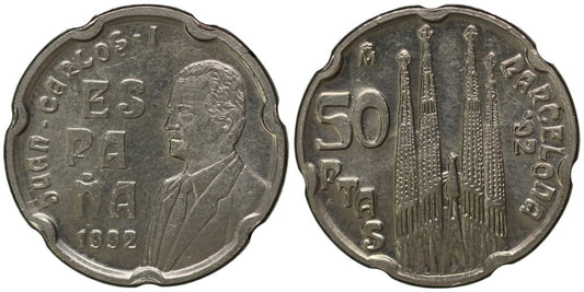 JUAN CARLOS I  50 PESETAS 1992 LA SAGRADA FAMILIA