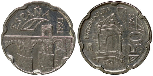 JUAN CARLOS I  50 PESETAS 1993 PUENTE DE ALCANTARA