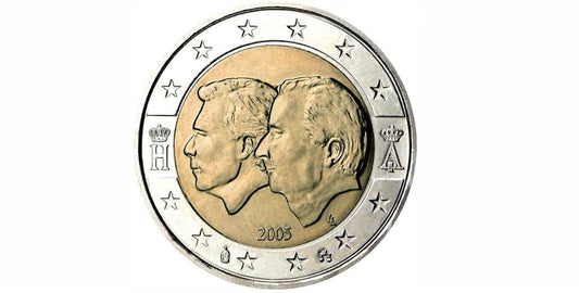 2 EUROS BELGICA 2005 REY ALBERTO II Y HENRY DE LUXEMBURGO