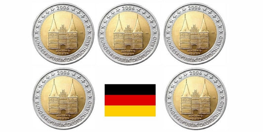 2 EUROS ALEMANIA 2006 5 LETRAS (5 LETRAS)