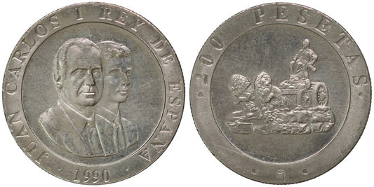 JUAN CARLOS I  200 PESETAS 1990 LA CIBELES