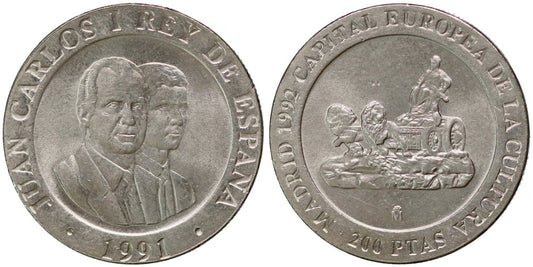 JUAN CARLOS I  200 PESETAS 1991 LA CIBELES