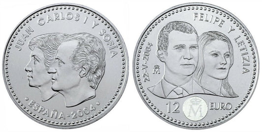 ESPAÑA 12 EUROS 2004 BODA REAL
