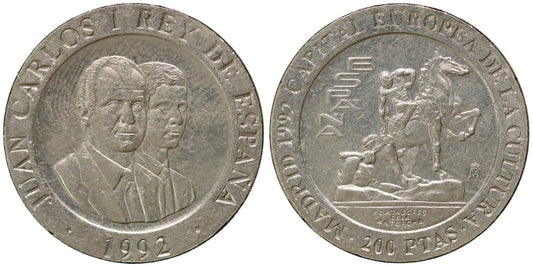 JUAN CARLOS I  200 PESETAS 1992 PORTADOR DE ANT