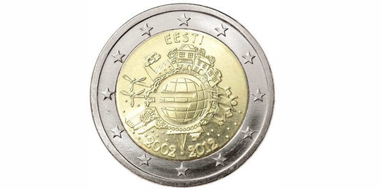 2 EUROS ESTONIA 2012 ANIVERSARIO DEL EURO